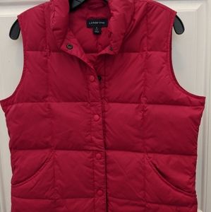 Land's End Hot Pink Down Puffer Vest Small